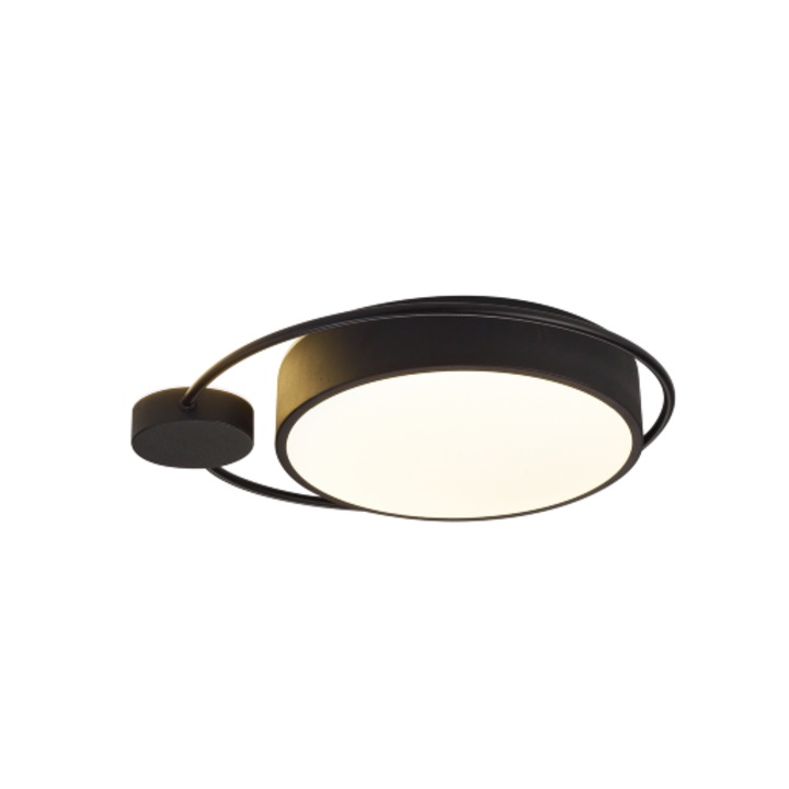 Плафон Moon 28W 1400lm 3000K 440mm, черен, Erste
