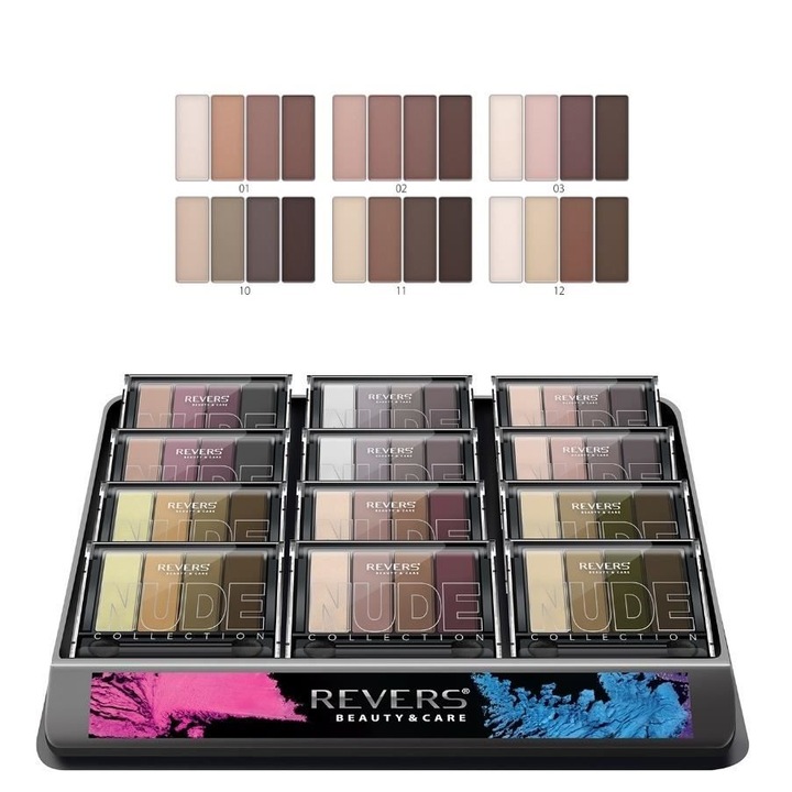 Mix szett 12 darab Gallant szemhéjpúderrel, Nude Collection, 4 szín, nude, Matt