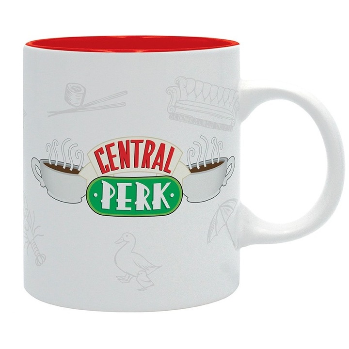 Cana Friends, Central Perk, Ceramica, 320 ml, Alb
