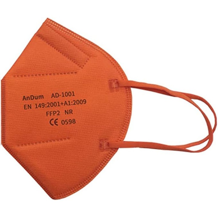 Masca Orange FFP2, model AD-1001, 5 straturi, ambalata individual