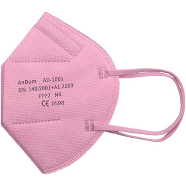 Masca FFP2 Pink, model AD-1001, 5 straturi, ambalata individual