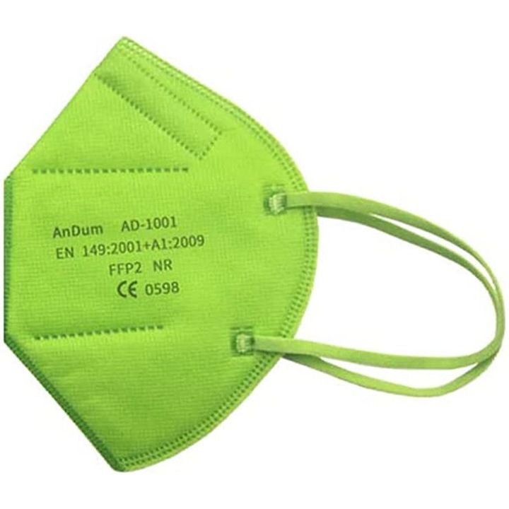 Masti FFP2 Light Green Set 50, model AD-1001, 5 straturi, ambalate individual
