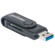 Четец на карти, Manhattan, USB 3.0, черен