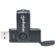 Четец на карти, Manhattan, USB 3.0, черен
