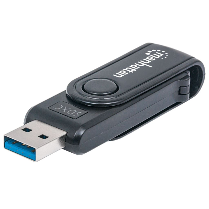 Card reader, Manhattan, USB 3.0, Negru