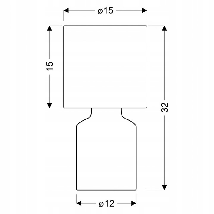 Veioza Iner, Candellux, E14, 40 W, Ceramica/PVC, 32 cm, Alb/Gri - eMAG.ro