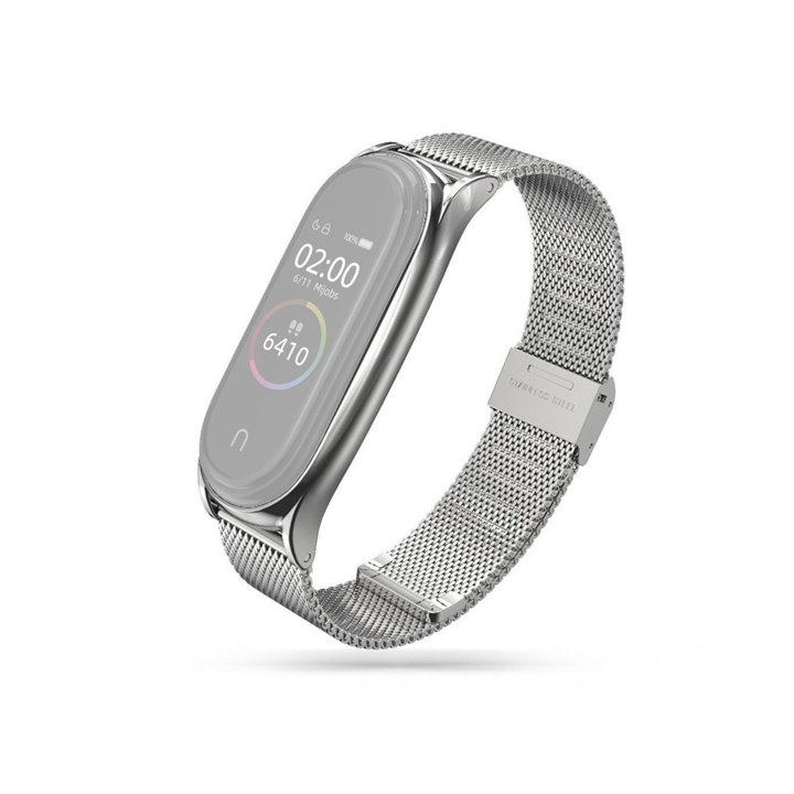 Curea otel inoxidabil Tech-Protect Milaneseband compatibila cu Xiaomi Mi Band 7 Silver