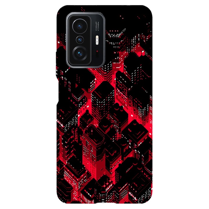 Husa compatibila cu Xiaomi Redmi Note 11 model 8 Bit Pixel City, Silicon, TPU, Viceversa