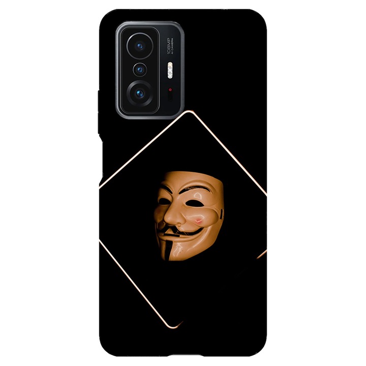 Кейс съвместим с Xiaomi Redmi Note 11 модел Anonymus маска, Силикон, TPU, Обратно