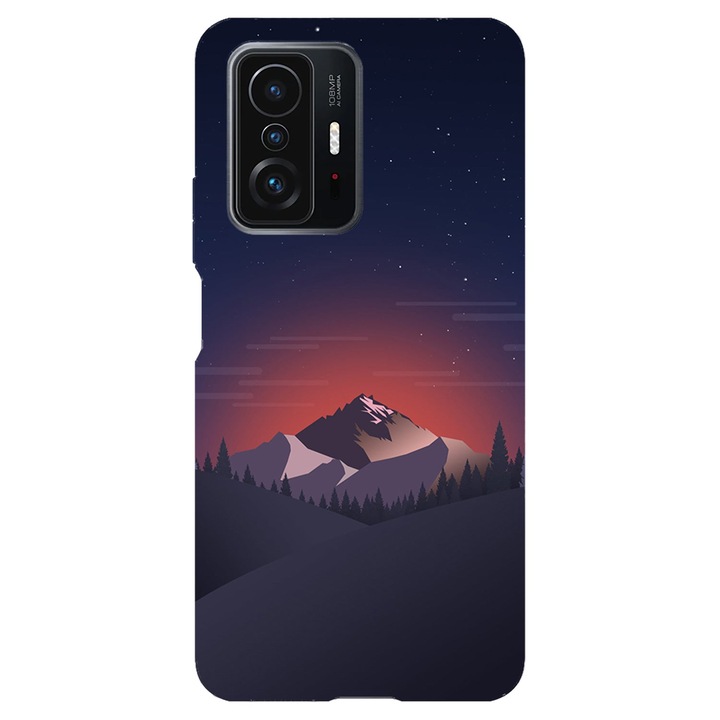 Кейс съвместим с Xiaomi 12 модел I love mountains, Силикон, TPU, Обратно