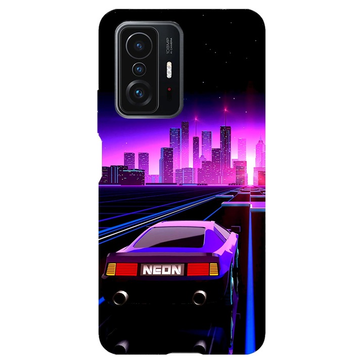 A burkolat kompatibilis a Xiaomi Mi 11 Ultra modell Neon Retrowave, szilikon, TPU, fordítva