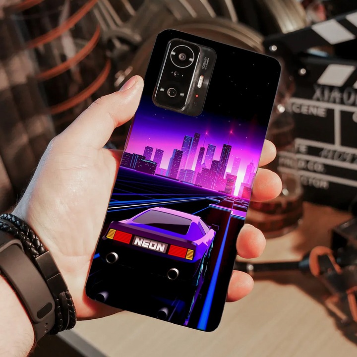A burkolat kompatibilis a Xiaomi Mi 11 Ultra modell Neon Retrowave, szilikon, TPU, fordítva