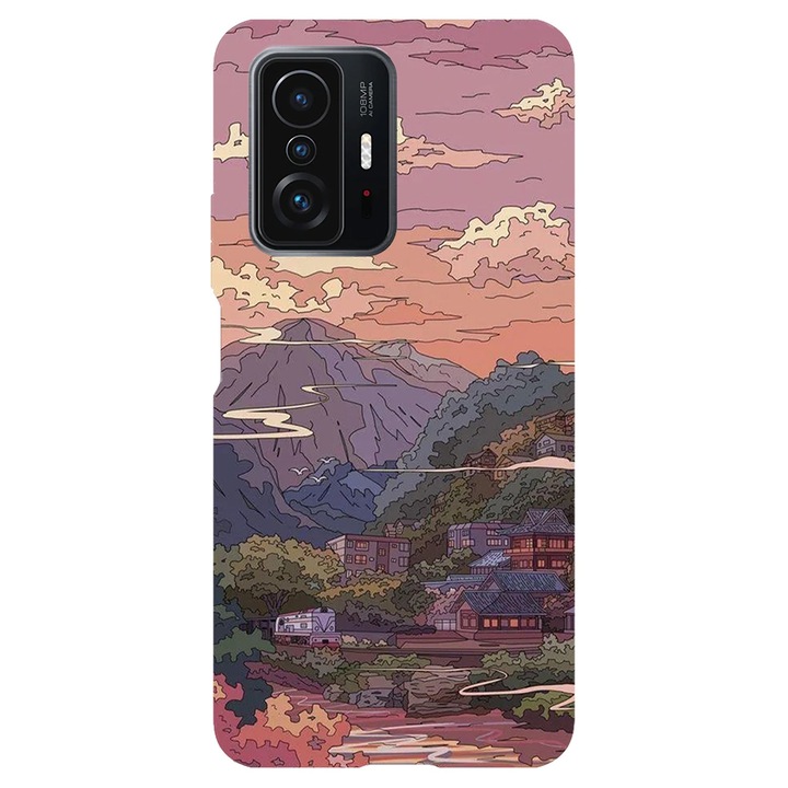 Капак, съвместим с Xiaomi Redmi Note 11 Pro модел Mountain train, Силикон, TPU, Обратно