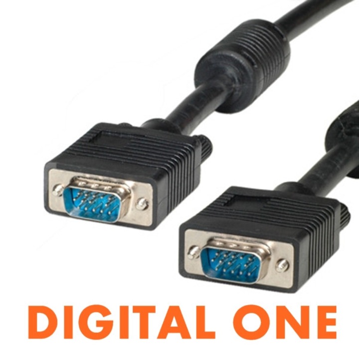 Кабел Digital One SP00042,VGA - VGA 3 метра, с феритен филтър