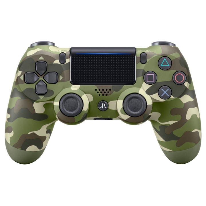 Controller Sony DualShock 4 v2 pentru PlayStation 4 (PS4), Green Camouflage