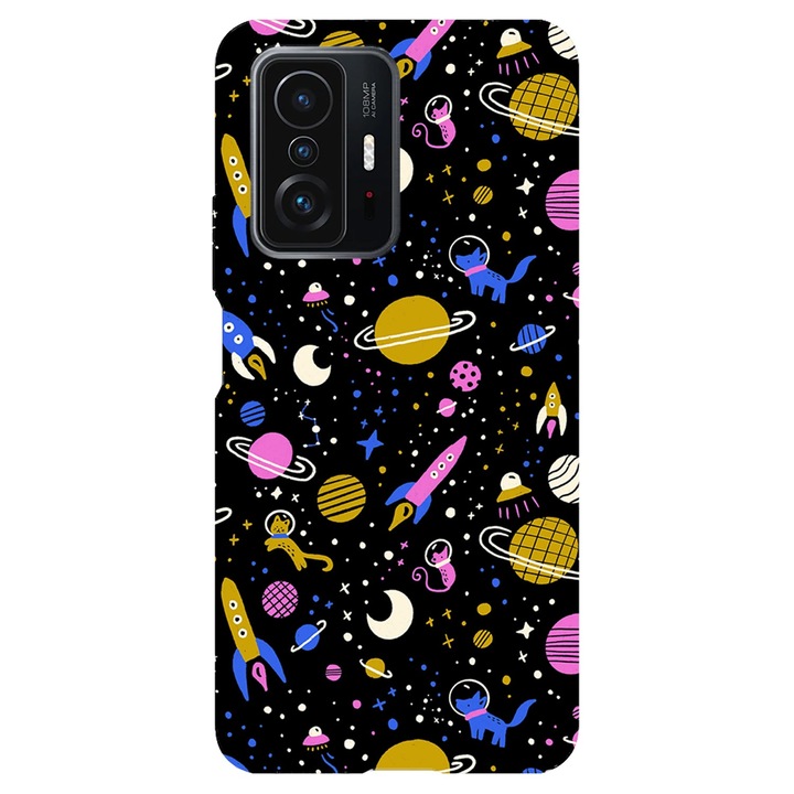 Калъф, съвместим с Xiaomi 12 модел Space Doodle, Silicon, TPU, обратното