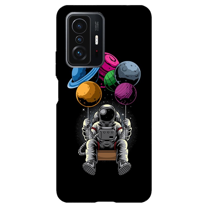 Капак, съвместим с Xiaomi Redmi Note 11 модел за пътуване в космоса, силикон, TPU, обратно