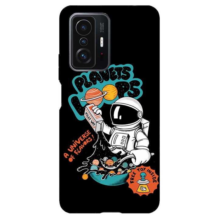 Калъф, съвместим с модел Xiaomi 12 Pro, вкус на вселената с примка на планетата, силикон, TPU, обратно