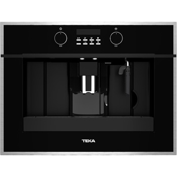 Espressor automat incorporabil Teka CLC855GM, Capacitate 2 cesti,3 functii, Control electronic, 15 bar,Recipient cafea boabe 200g, 1.8 litri, Functie de auto-curatare, Decalcifiere automata, Sistem de iluminare LED, Suport telescopic, Inox/ negru