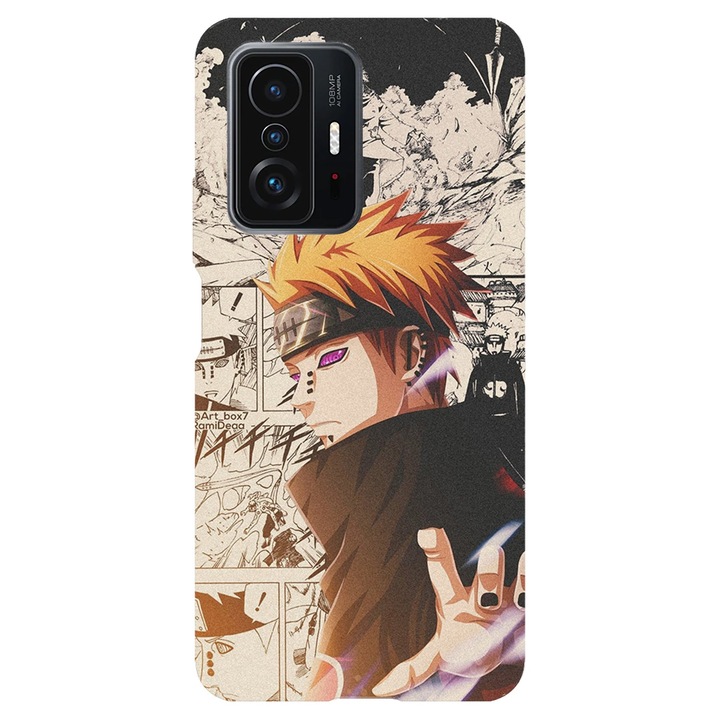 Капак, съвместим с Xiaomi 11T Pro 5G модел Pain Naruto, Silicon, TPU, обратното