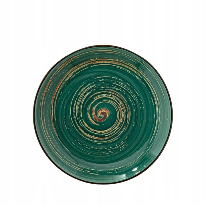 Kerek tányér, Wilmax England, Porcelán, 20,5 cm, Zöld