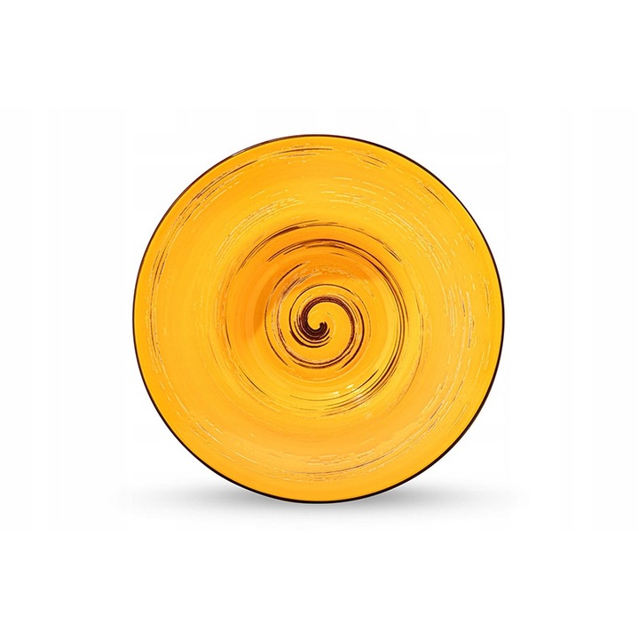 Кръгла чиния, Wilmax Англия, порцелан, 22,5 см, жълто