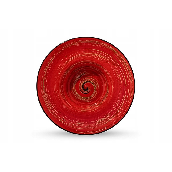 Кръгла чиния, Wilmax Англия, порцелан, 22,5 см, червена