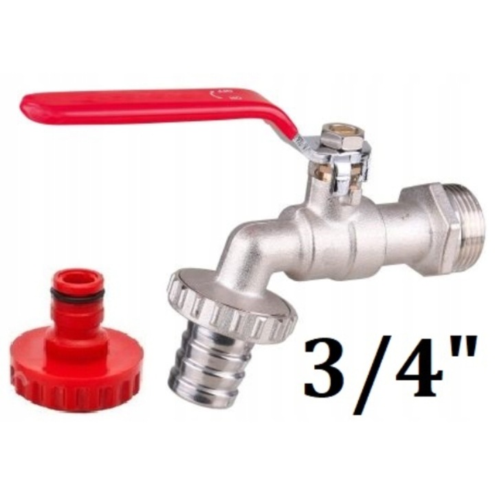 Robinet cu bila, AQUER, Alama, Rosu