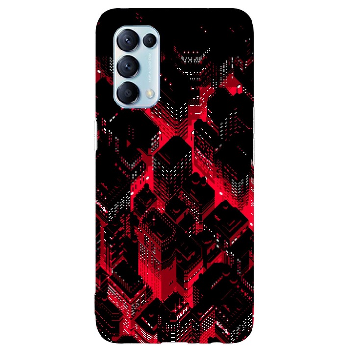 Husa compatibila cu Oppo Reno 7 5G model 8 Bit Pixel City, Silicon, TPU, Viceversa