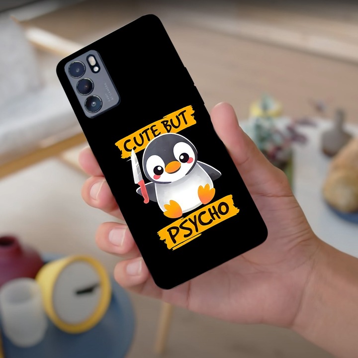 Tok kompatibilis az Oppo Find X5 Pro modellel Cute de pszicho, szilikon, TPU, fordítva