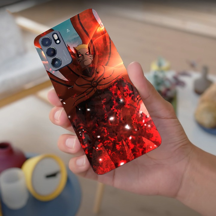 Кейс съвместим с Oppo A76 модел Baryon Naruto Uzumaki, силикон, TPU, обратното