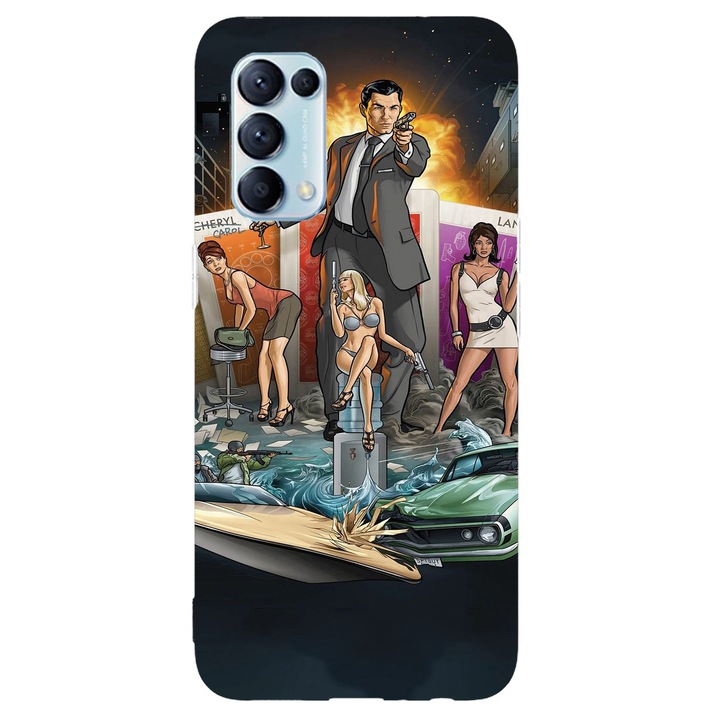 Калъф, съвместим с Oppo Reno 5 4G модел Archer, силикон, TPU, обратно