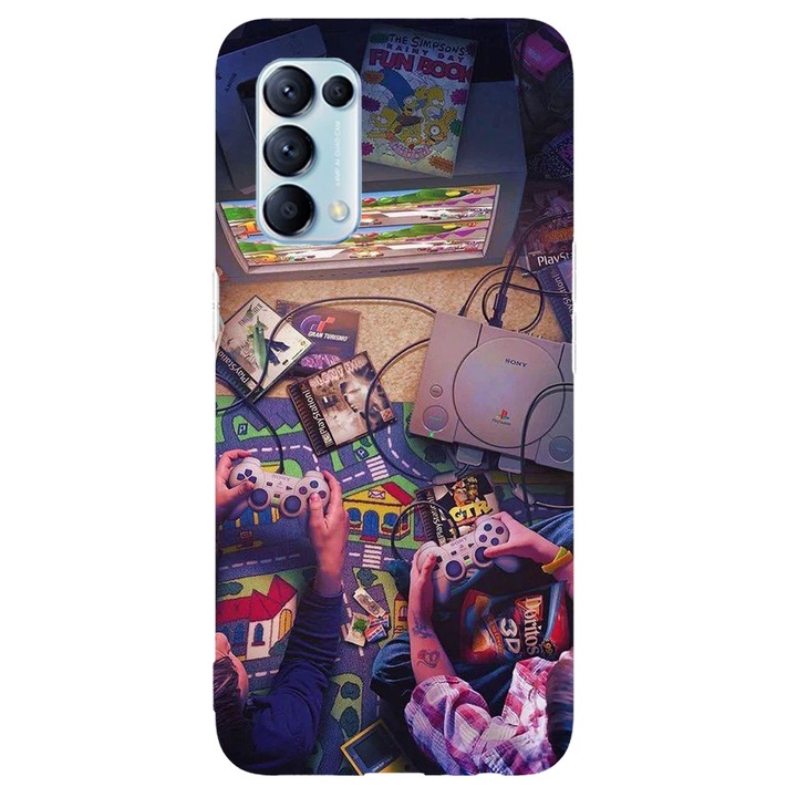 Калъф, съвместим с Oppo Reno 5 4G модел Класическа игра, Силикон, TPU, Обратно