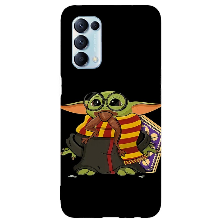 Tok kompatibilis az Oppo Reno 4 Lite modell Hogwarts Baby Yoda, szilikon, TPU, fordítva