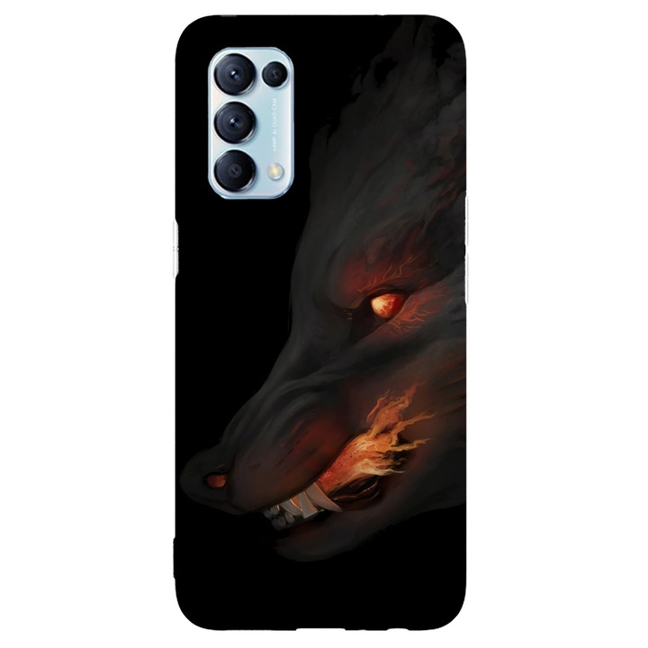 Калъф, съвместим с Oppo Reno 4 5G модел Jaipur, силикон, TPU, обратното