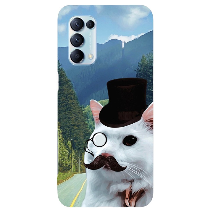 Кейс съвместим с Oppo Reno 5 4G модел Gentlecat, силикон, TPU, обратното