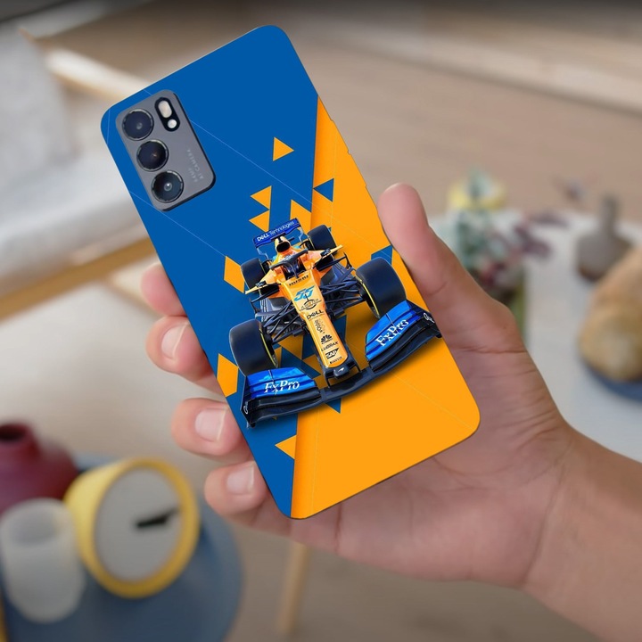 A tok kompatibilis az Oppo Reno 4 Pro 5G Mclaren F1 modellel, szilikon, TPU, fordítva