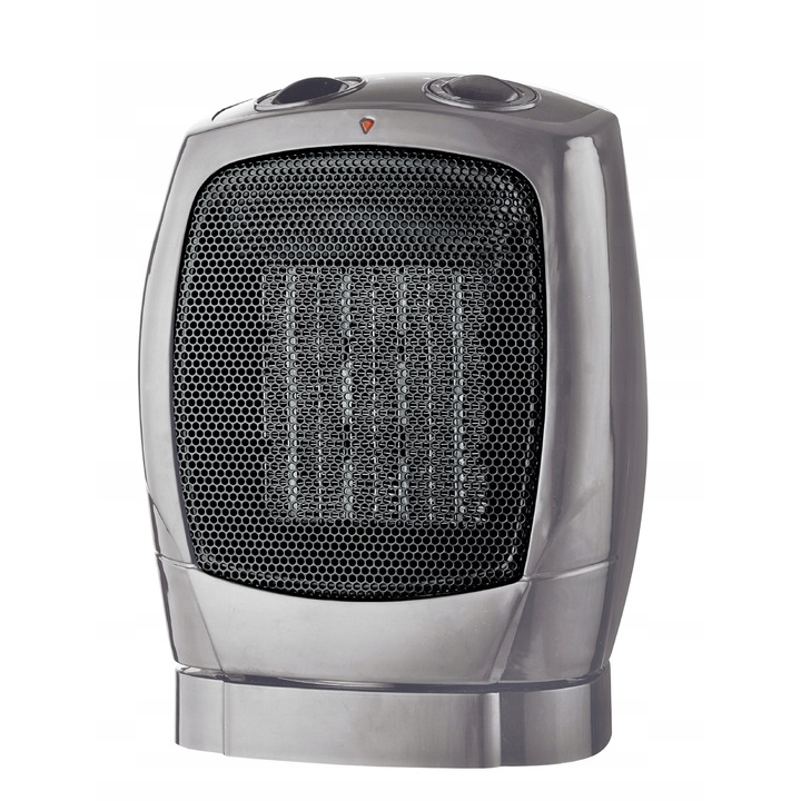 Hordozható fűtőtest ventilátorral, 1500 W, szürke