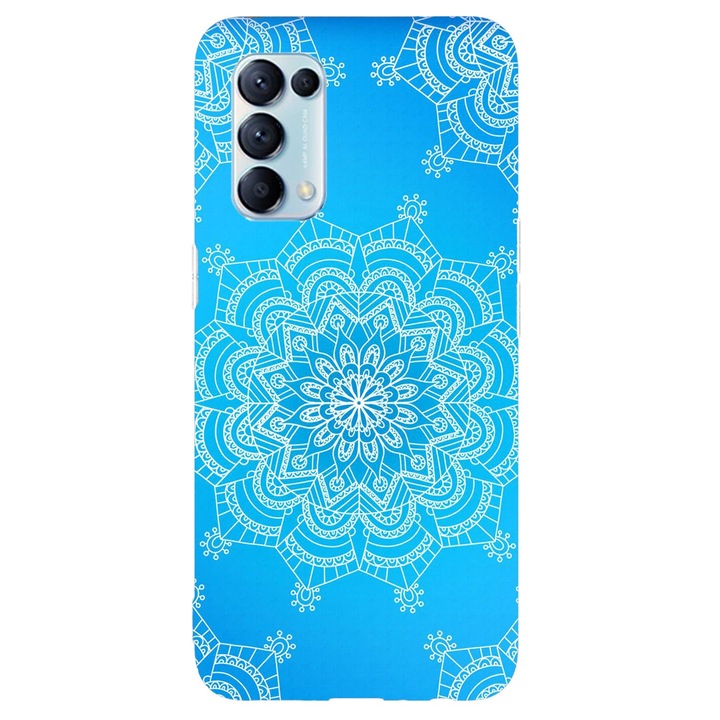 Капак, съвместим с Oppo Reno 5 4G модел Snowflake Mandala, Silicon, TPU, обратно