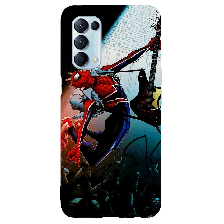 Капак, съвместим с Oppo Reno 5 4G модел Spiderpunk, Silicon, TPU, Viceversa