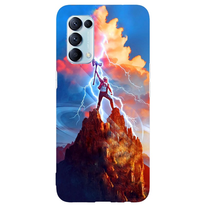 Капак, съвместим с Oppo Reno 7 5G Thor love and thunder модел, силикон, TPU, обратното