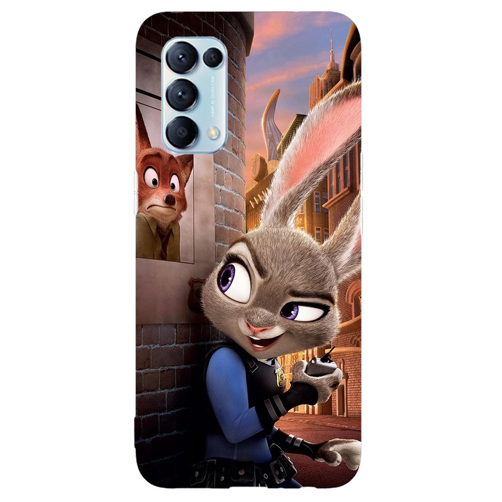 Капак, съвместим с модела Oppo Reno 4 5G Zootopia, силикон, TPU, обратното