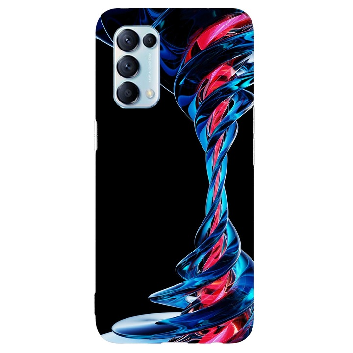 Капак, съвместим с Oppo Reno 4 5G модел Twisted glass, Silicon, TPU, обратното