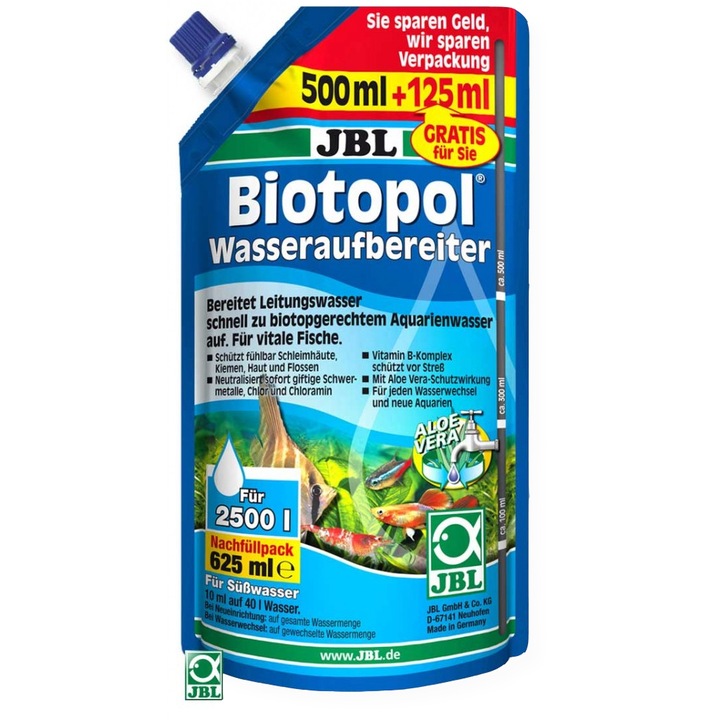 Solutie acvariu JBL Biotopol Refill, 625 ml