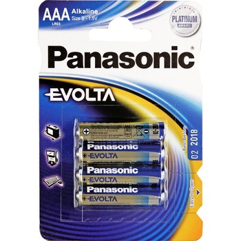 Set Panasonic 4 Baterii Tip AAA Evolta Set Panasonic 4 Baterii Tip AAA Evolta