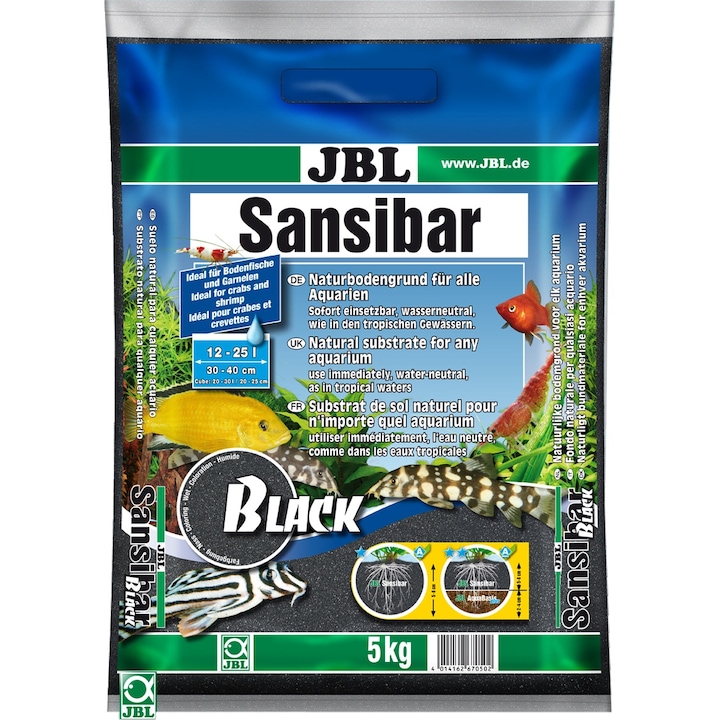 JBL Sansibar fekete akvárium kavicsaljzat, 5 kg
