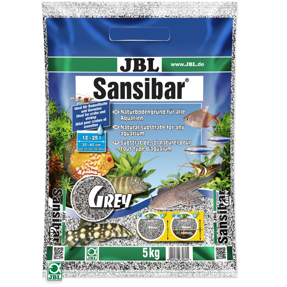 Substrat gri JBL Sansibar, 5 kg