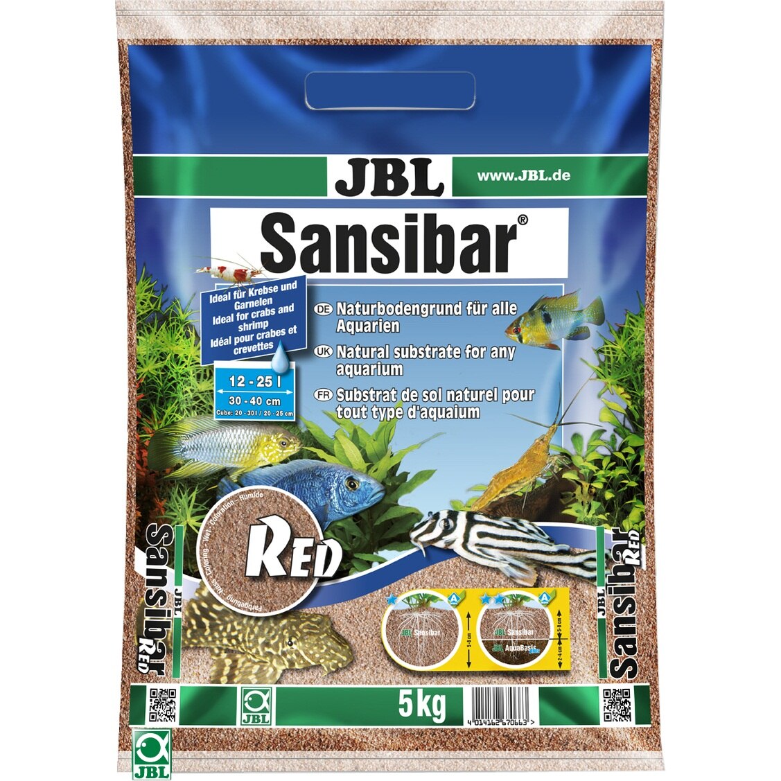 Substrat rosu JBL Sansibar, 5 kg
