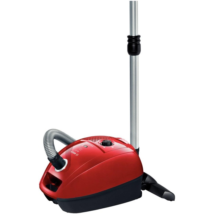 Aspirator cu sac Bosch BGL32030, 2000 W, 4 l, HEPA, tub telescopic, Rosu