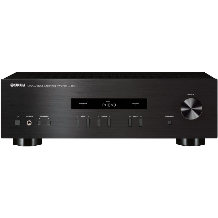 Усилвател Yamaha A-S201, 2.0, 200W RMS, Черен